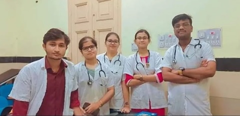 Provati Nath...Our ex student (Second from right) got chance in Medical...